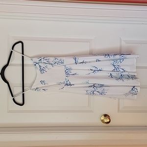 Old Navy White & Light Blue Summer Dress Petite XS